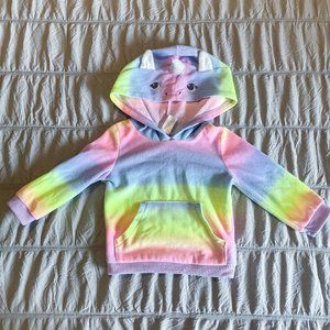 Tie Dye Rainbow Fleece Hoodie
